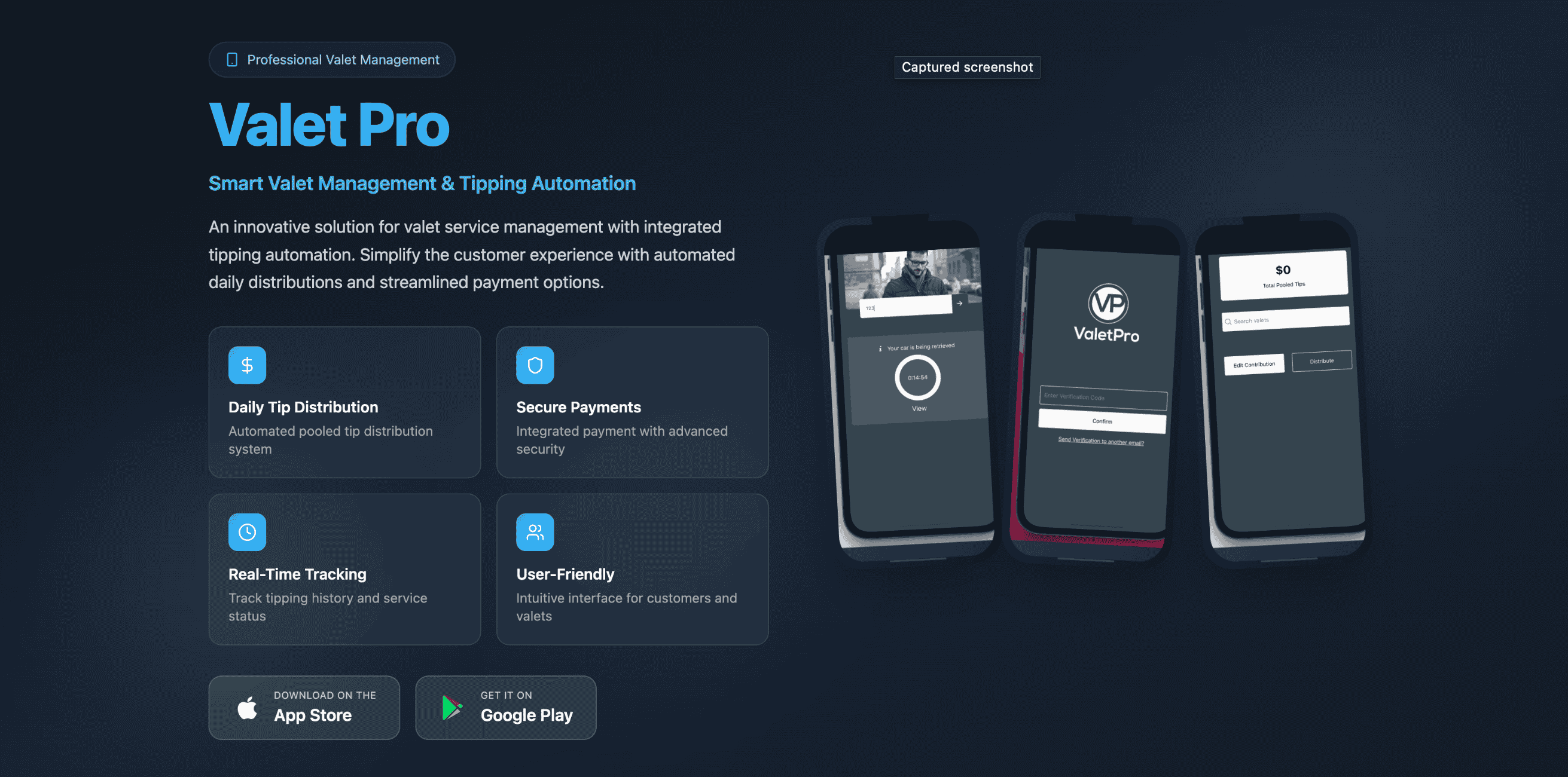 Valet Pro preview Valet Pro preview