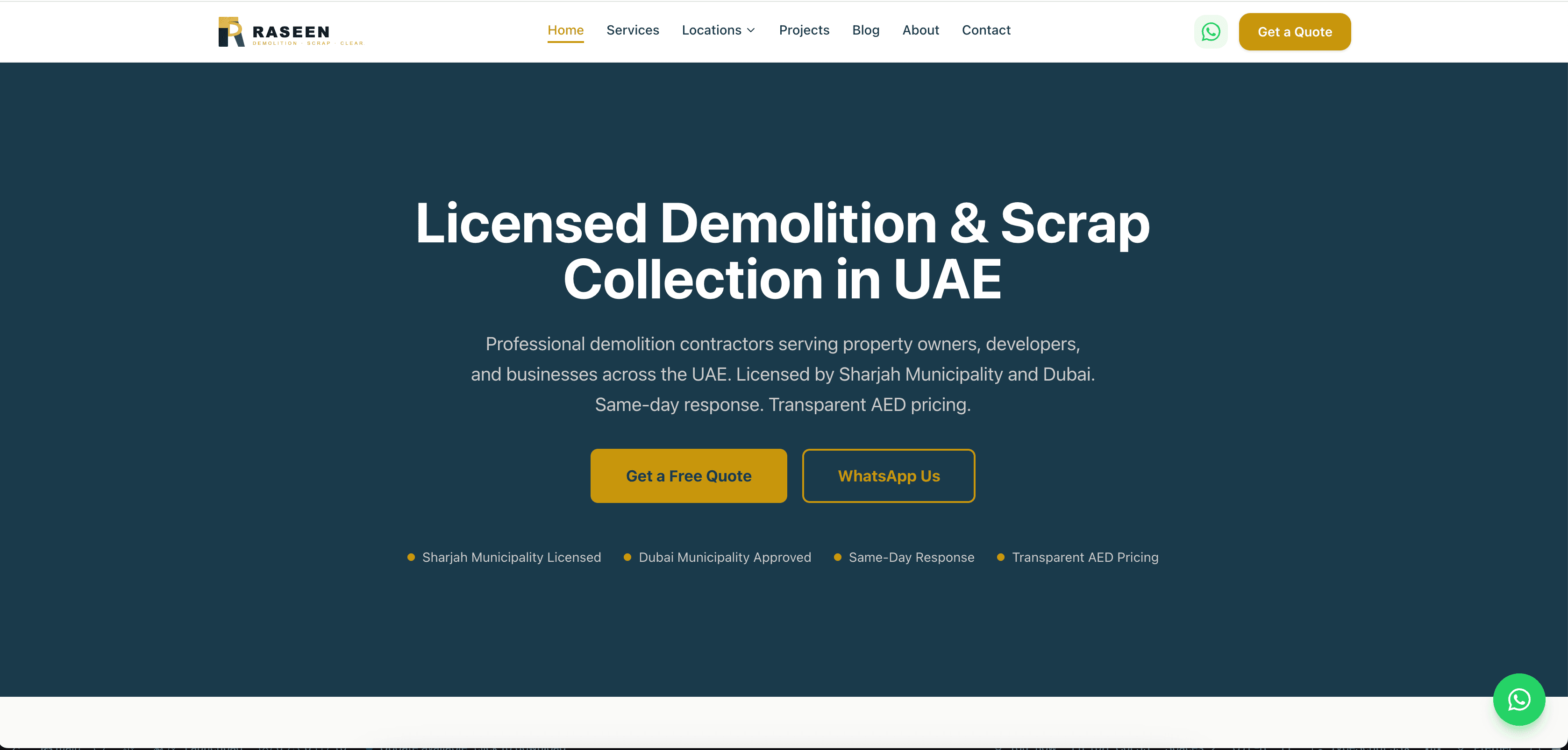 Raseen Demolition & Scrap Collection Platform preview Raseen Demolition & Scrap Collection Platform preview